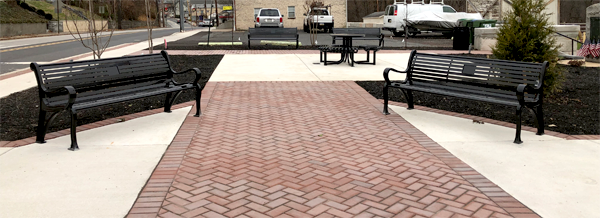 Memorial park benches can be installed first and the plaques added at a later time. 