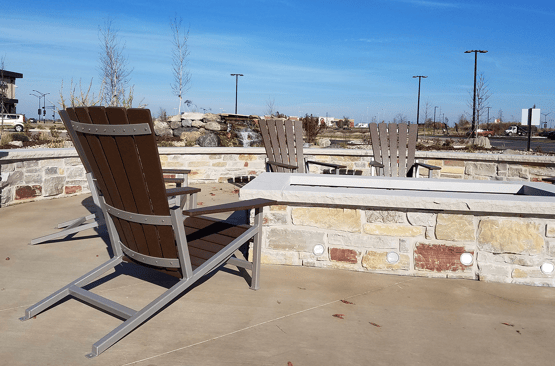 Prairie Lakes Fire Feature and Lounge Chairs