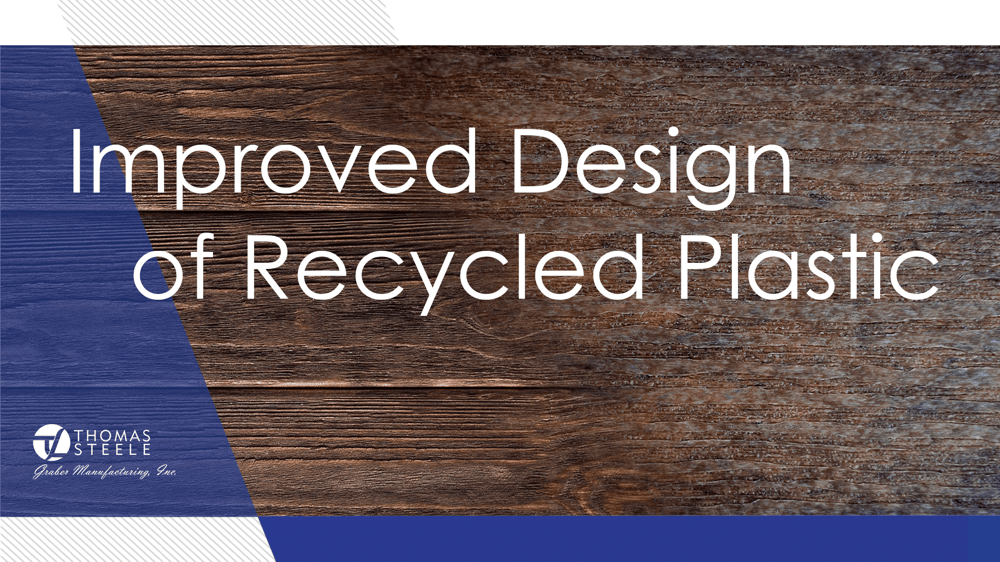 Blend of natural wood and recycled plastic shows how closely these materials resemble one another. 