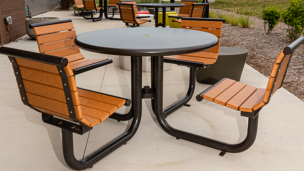 Courtyard outdoor tables