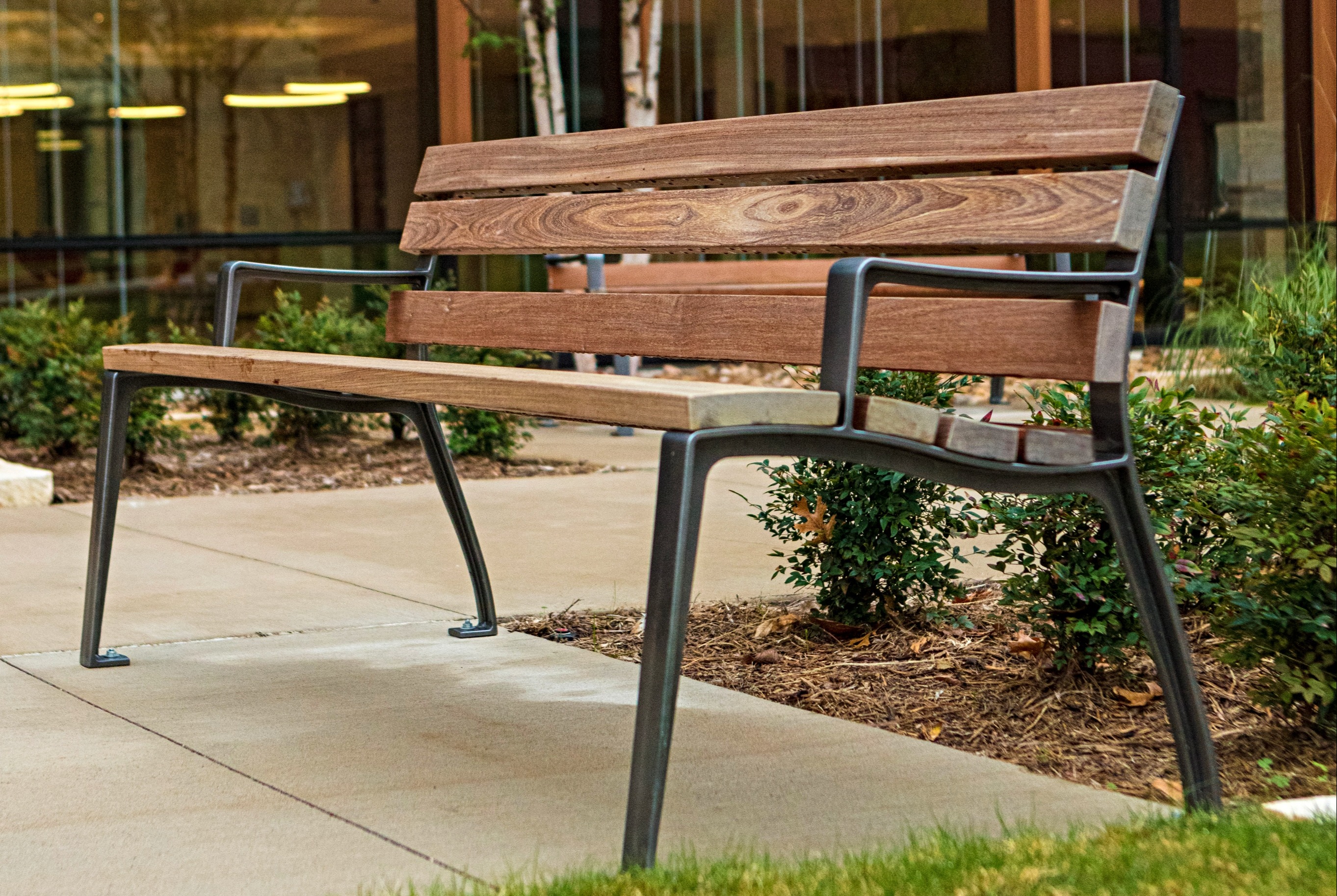 Thomas Steele Midvale Bench With Ipe Wood Seat